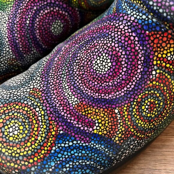 Alegria Kayla Kay 387 Rainbow Multi Color Mosaic Slip On Clogs Mules Sz 36 - Picture 3 of 11